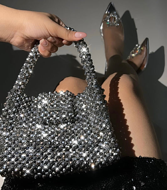 Silver Rhinestone Purse